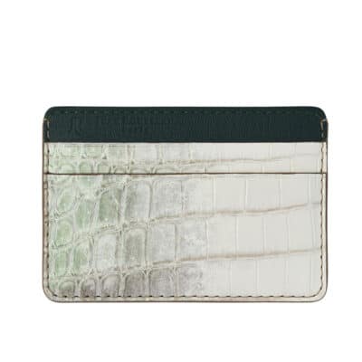 leather good lumières slim cardholder green