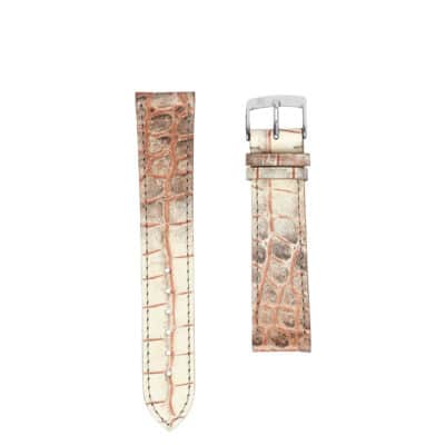 Flat Watch strapCrocodileMetallic Copper