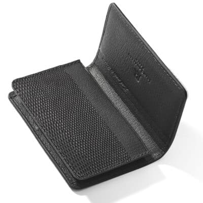 Business cardholder grey lizard