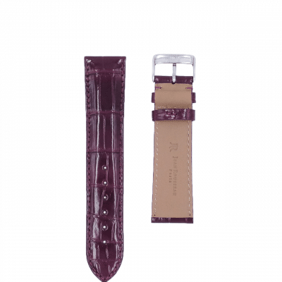 quality watch strap purple alligator shiny