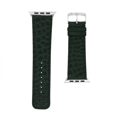 Apple Watch strap black shiny alligator