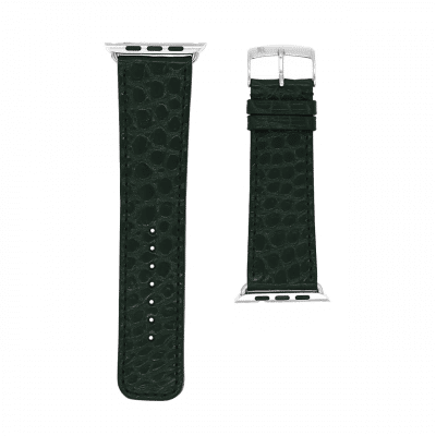 Apple Watch strap green shiny alligator