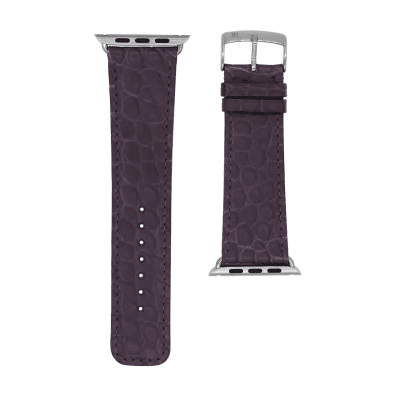 Classic Apple Watch strapSemi matte alligatorDark Purple