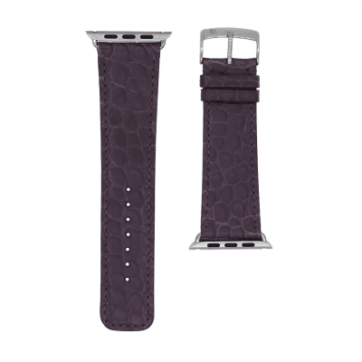 Apple Watch strap grey semi matte alligator