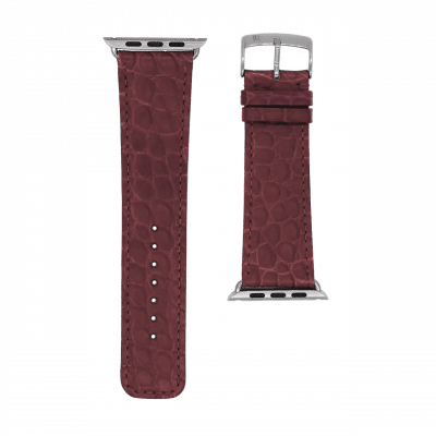 Apple Watch strap brown semi matte alligator