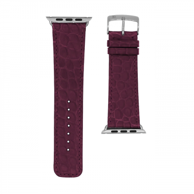 Apple Watch strap red semi matte alligator