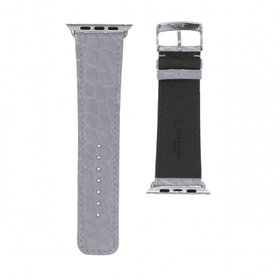 Apple Watch strap grey semi matte alligator