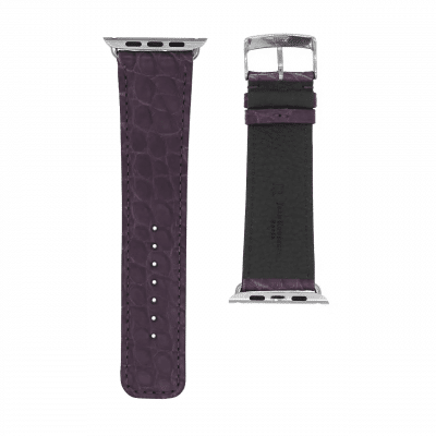 Apple Watch strap purple semi matte alligator