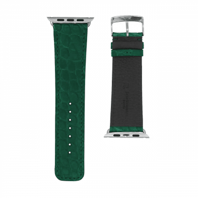 Apple Watch strap green semi matte alligator