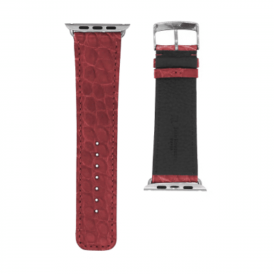 <span class="cat_name">Classic Apple Watch strap</span><br><span class="material_name">Semi matte alligator</span><br><span class="color_name">Red</span>