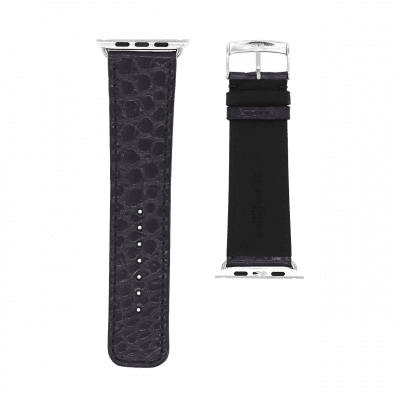 <span class="cat_name">Classic Apple Watch strap</span><br><span class="material_name">Shiny alligator</span><br><span class="color_name">Anthracite</span>