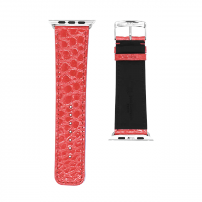 <span class="cat_name">Classic Apple Watch strap</span><br><span class="material_name">Shiny alligator</span><br><span class="color_name">Vermilion</span>