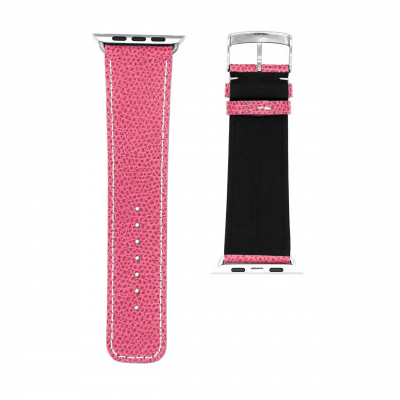<span class="cat_name">Classic Apple Watch strap</span><br><span class="material_name">Embossed calf</span><br><span class="color_name">Indian Pink</span>