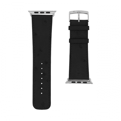 bracelet apple watch autruche noir