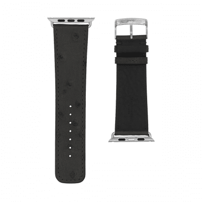 Apple Watch strap grey ostrich