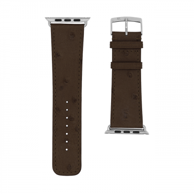 Classic Apple Watch strapOstrichBrown Kango