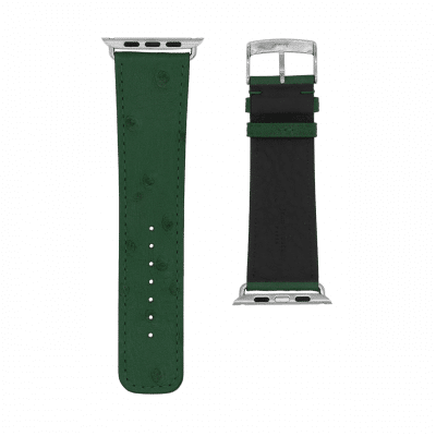 <span class="cat_name">Classic Apple Watch strap</span><br><span class="material_name">Ostrich</span><br><span class="color_name">Emerald</span>