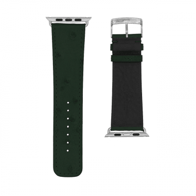 Apple Watch strap green ostrich