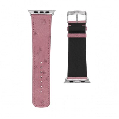Apple Watch strap pink ostrich