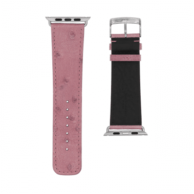 bracelet apple watch autruche rose