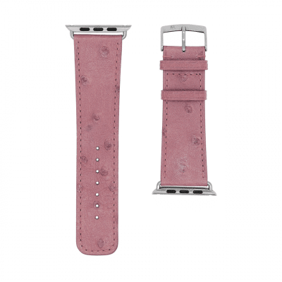 Apple Watch strap pink ostrich