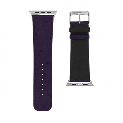 Apple Watch strap purple ostrich