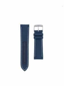 Compass watch strap blue technical fabric - white stitching