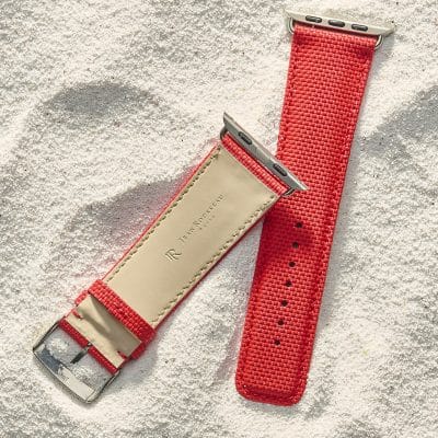 apple watch strap red rubber summer