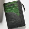 “Essentiel” slim cardholder green Shokaku Kimono