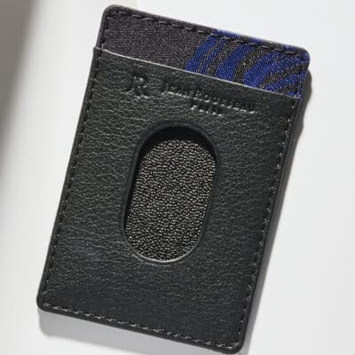 Pass case blue Suminagashi Kimono