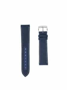 Bracelet de montre Compass tissu technique bleu - couture blanche