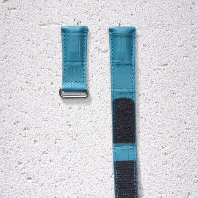 jean rousseau strap velcro alligator blue