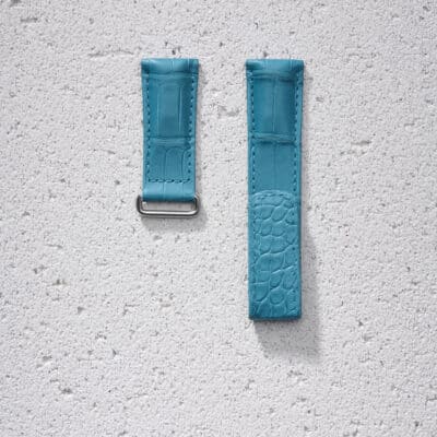 jean rousseau strap velcro alligator blue