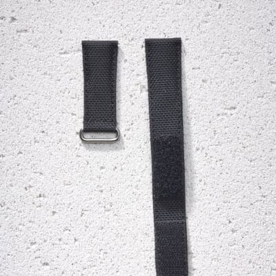 時計ベルト ベルクロラバーブラック