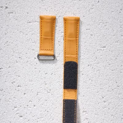 jean rousseau strap velcro alligator navy