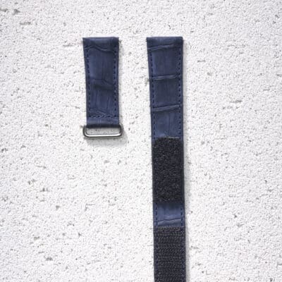 jean rousseau strap velcro alligator navy