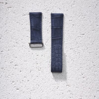 jean rousseau strap velcro alligator navy