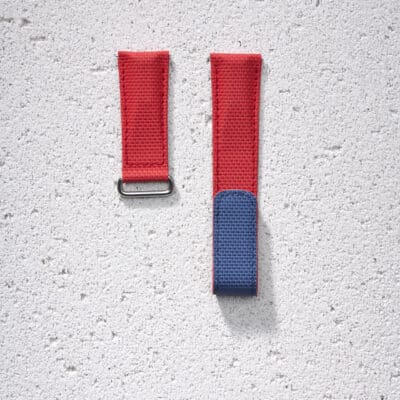 jean rousseau strap velcro rubber red