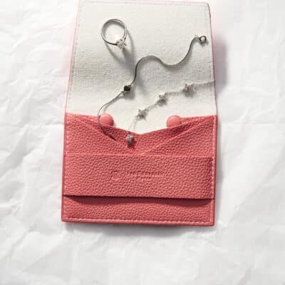 Leather jewelry pouch