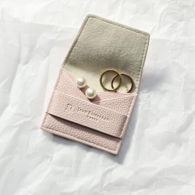 mini leather jewelry pouch jean rousseau pink