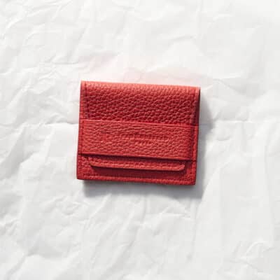 Mini leather jewelry pouch