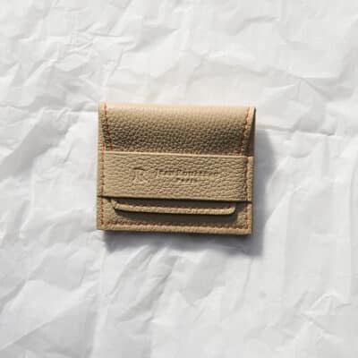 Mini leather jewelry pouch