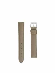 Luxury watch strap - taupe embossed leather