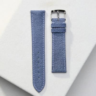 watch strap jean rousseau blue jean