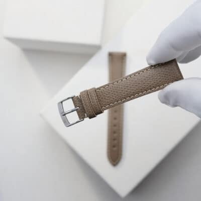 Bracelet Classique 3.5Veau grainéTaupe