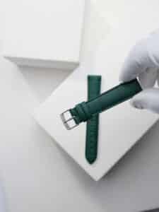 Luxury watch strap - green thuya matte alligator