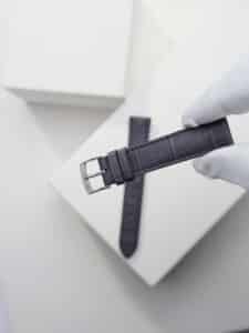 Luxury watch strap - anthracite matte alligator