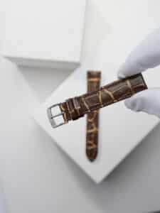 Luxury watch strap - alligator golden brown